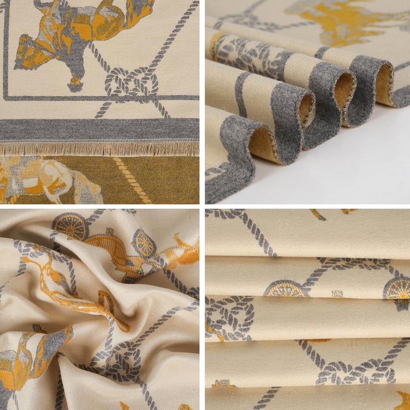 EXTREE Scarfs for Women Pashmina Silky Shawl Wrap for Evening Dressing Blanket Open Front Poncho Cape - Image 5